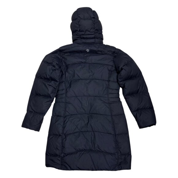 MOUNTAIN HARDWEAR Down Fill Black Winter Long Puffer Parka Coat Jacket Womens S - Picture 2 of 9
